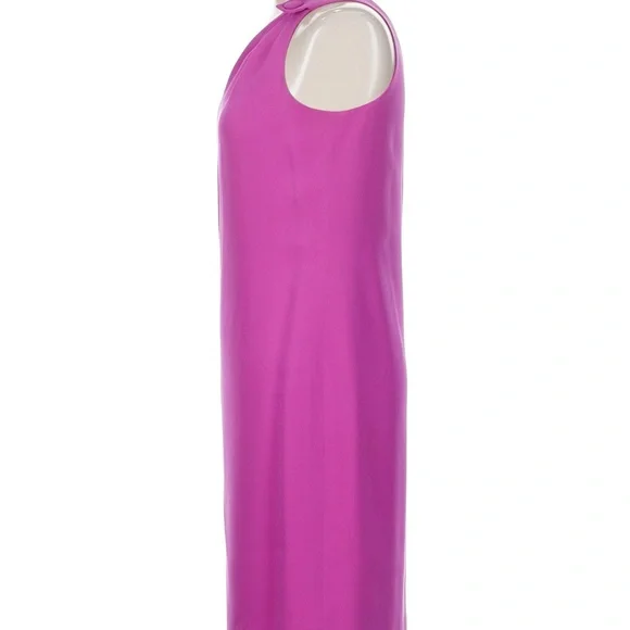 Tory Burch One Shoulder Mini Dress Magenta Fuchsia Pink Cocktail Party 6 Dress - Picture 2 of 5